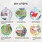 Special Shape Cross Diamond Art Painting Kits for Adults,Flowers Diamond Art Kits for Beginners,Butterfly Diamond Art Kits for Home Decor12×12inch/30×30cm